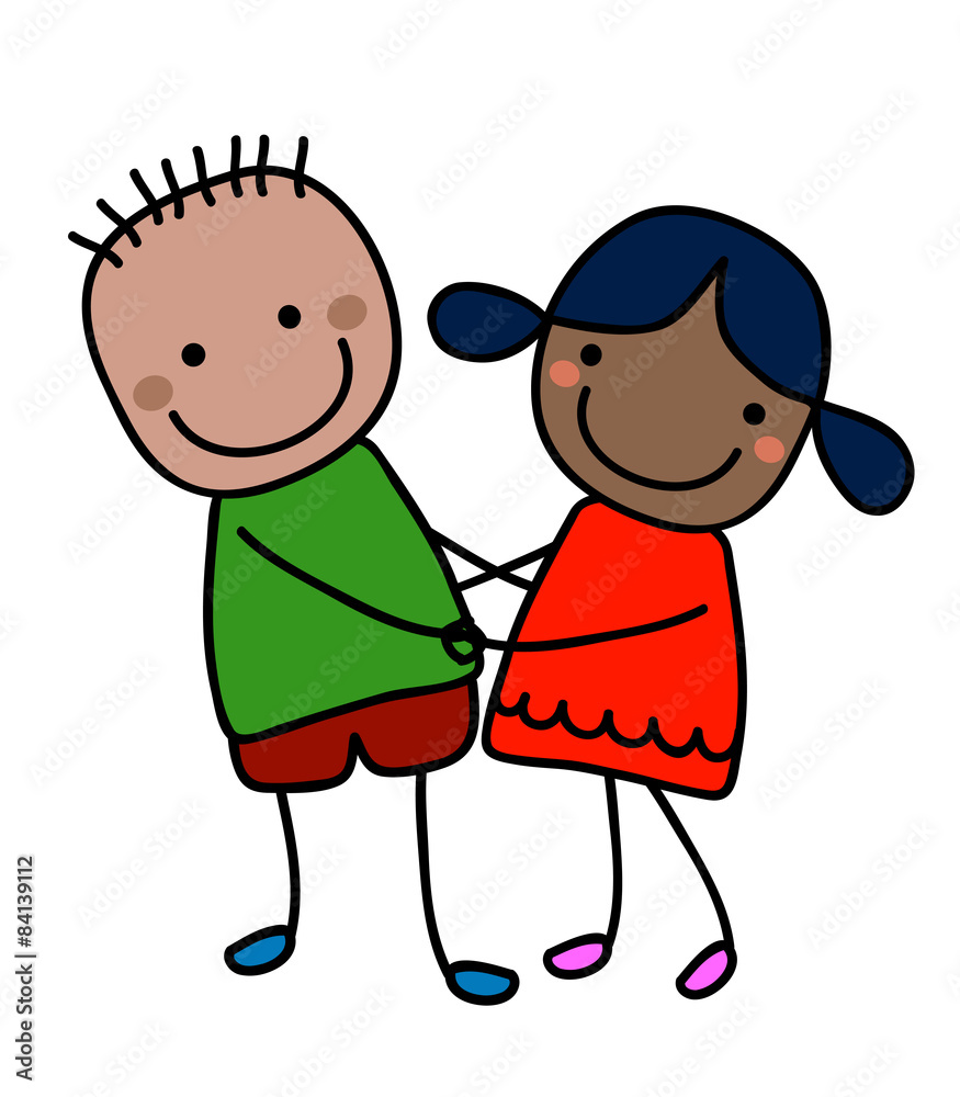 cute girl and boy cute girl and boy