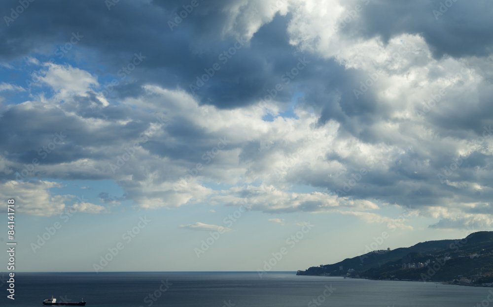 Clouds over mountains