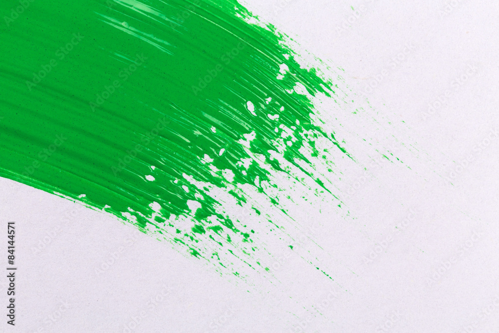 Fototapeta premium green stroke of the paint brush