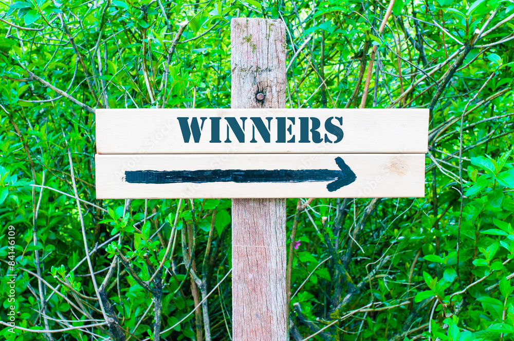 WINNERS Directional sign