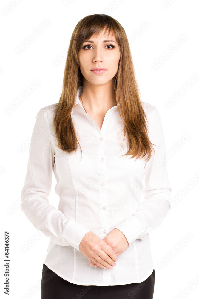 Portrait of young standing business woman Portrait of young standing business woman