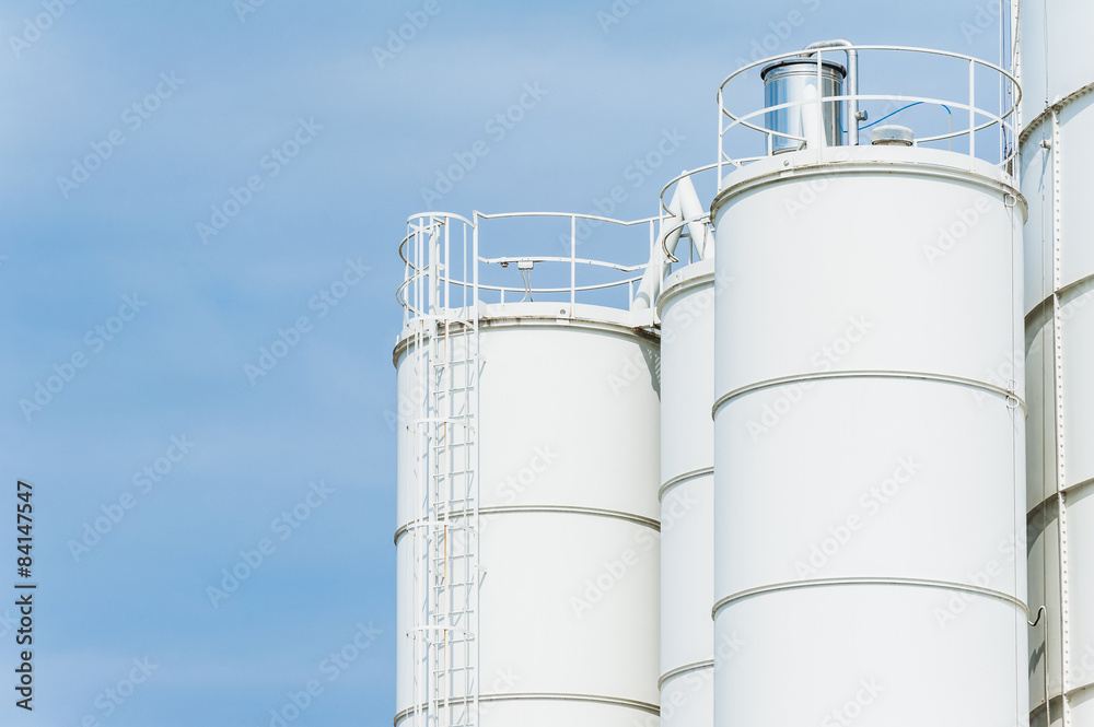 White silos