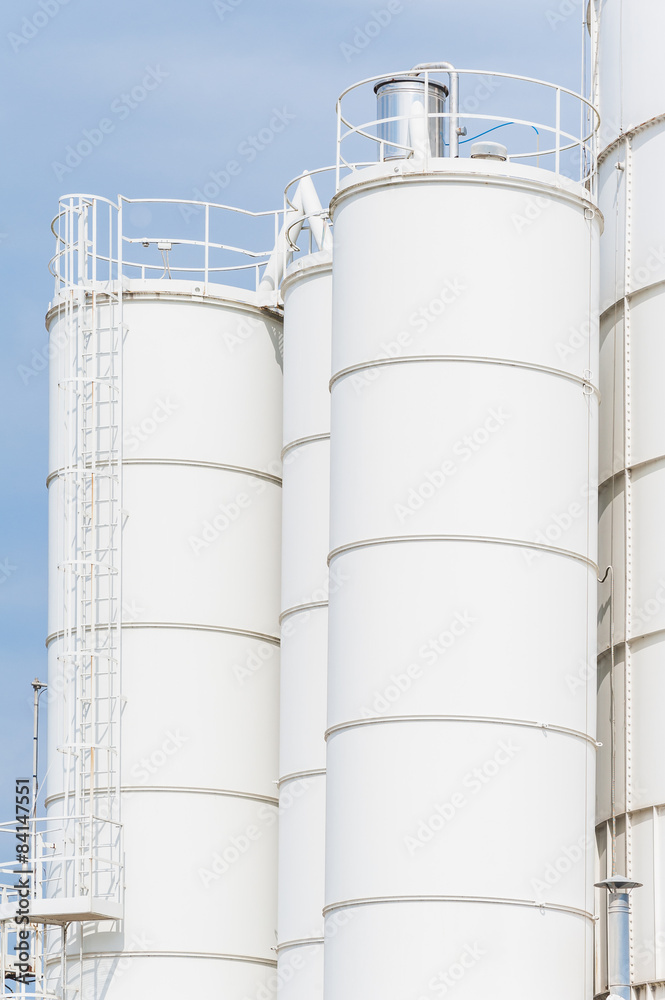 White silos