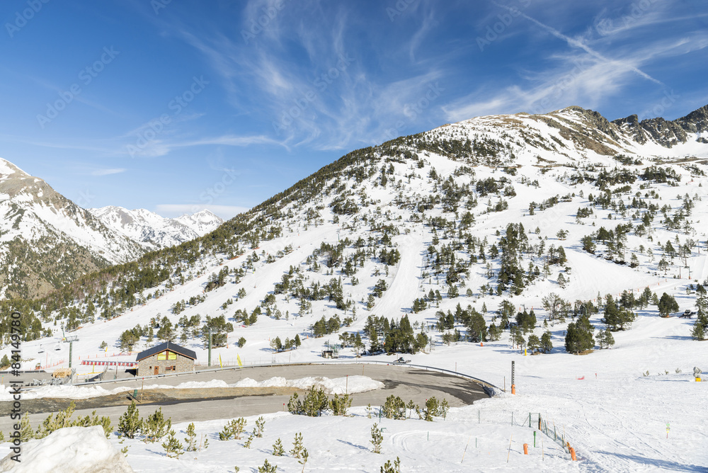 snowy mountains