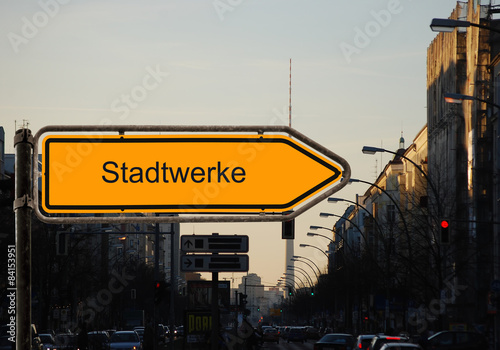 Strassenschild 37 - Stadtwerke