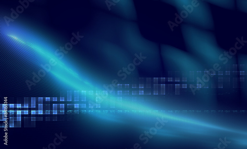Wallpaper Mural Blue Techno Futuristic Background Torontodigital.ca
