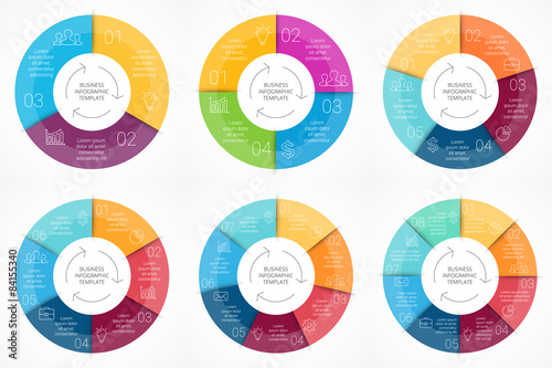 Vector circle infographic. Template for cycle diagram, graph
