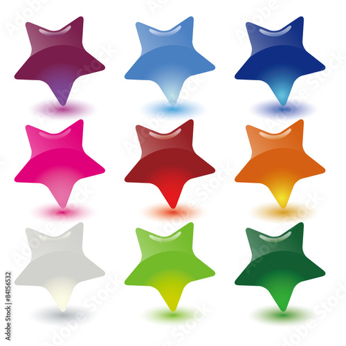 star dialog bubbles set