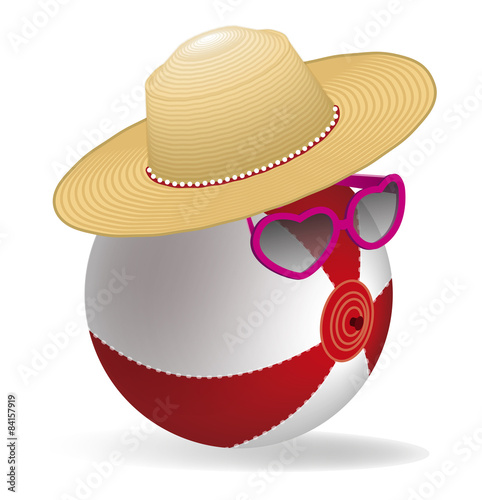 Monsieur Ballon Lunettes Chapeau plage vacances 1