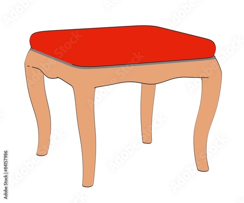 2d illustration of baroque chair
