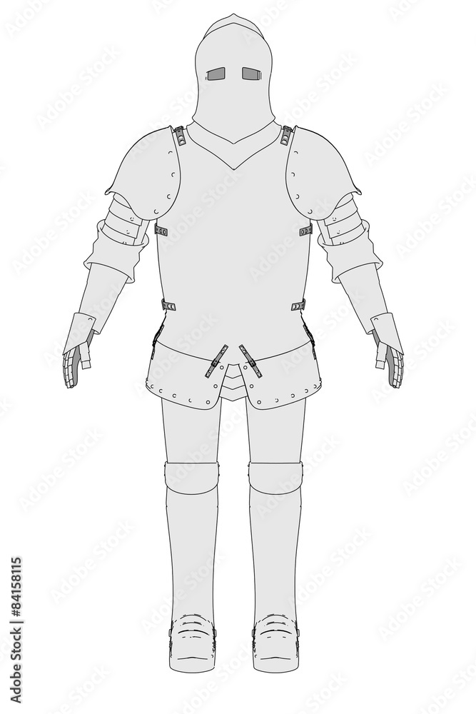 cartoon image of medieval armor