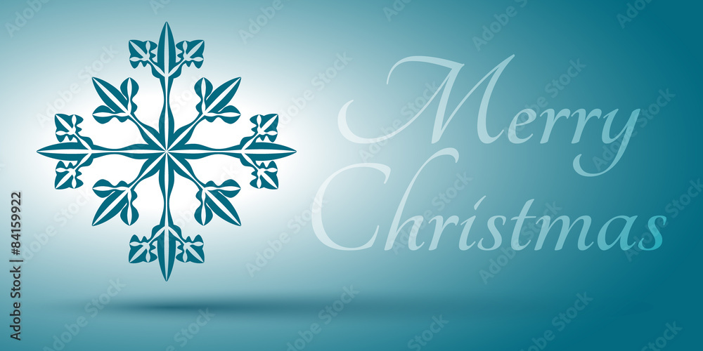 Naklejka premium Xmas card with snowflake and sign. Editable vector. Eps 10