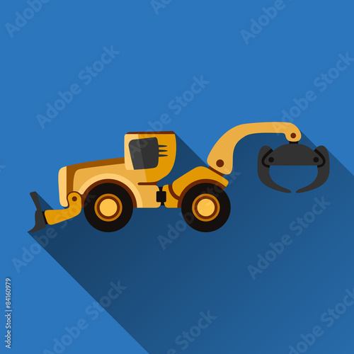 Skidder flat icon