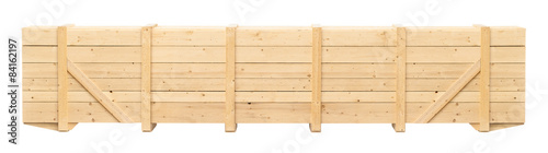 Canvastavla wooden container on a white background