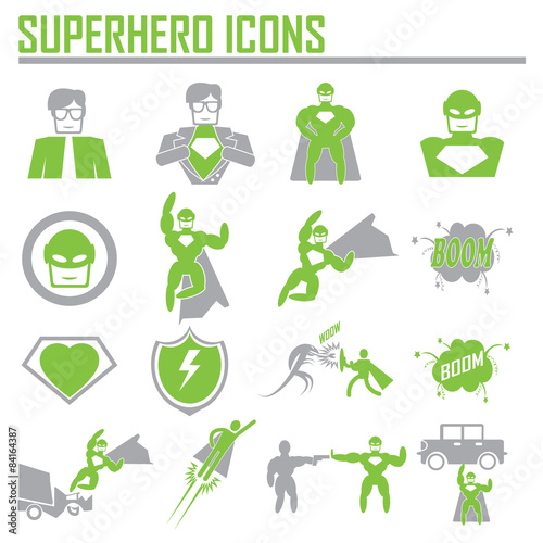 hero superhero icons . illustration vector EPS 10
