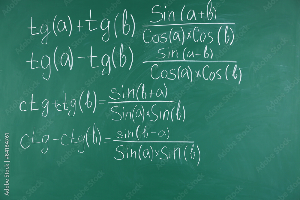 Math formulas on blackboard background Math formulas on blackboard background