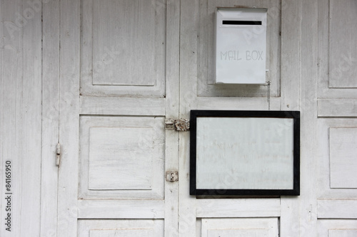 Mailbox and sign board blank frame © nuruddean