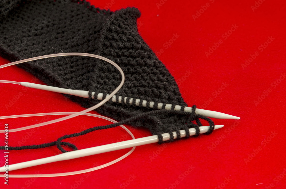 Stitch with knitting-needle of my wife - orange background Stitch with knitting-needle of my wife - orange background