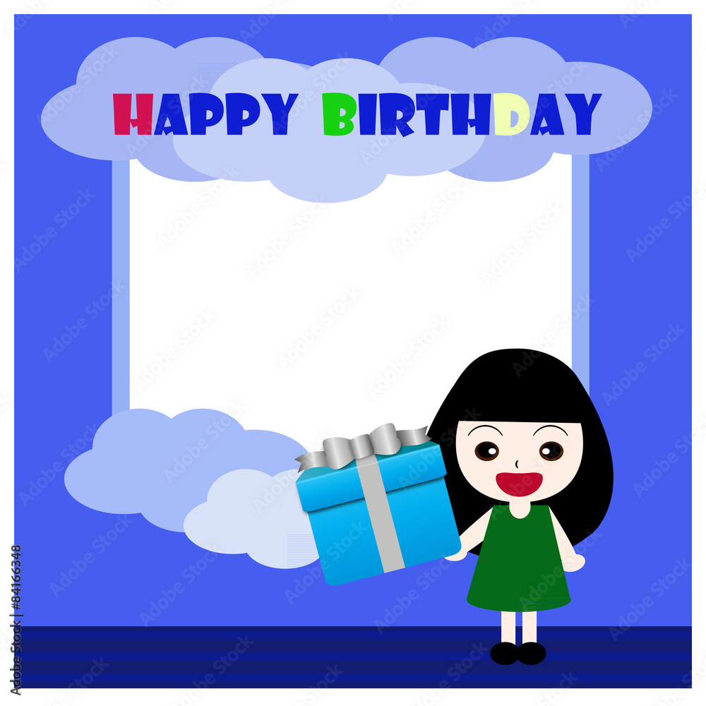 Naklejka premium Birthday card