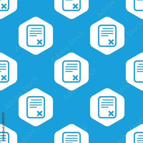 Declined document hexagon pattern