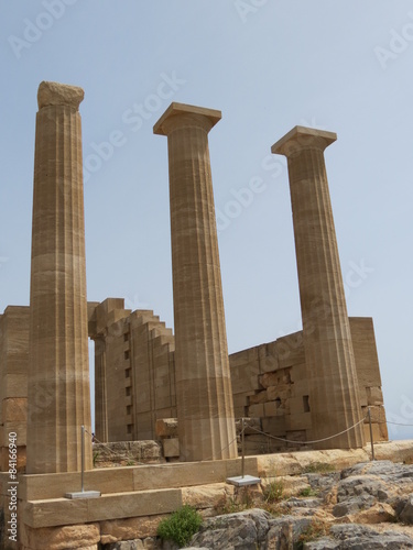 Grèce - Rhodes - Lindos - Acropole - Temple d'Athéna Lindia