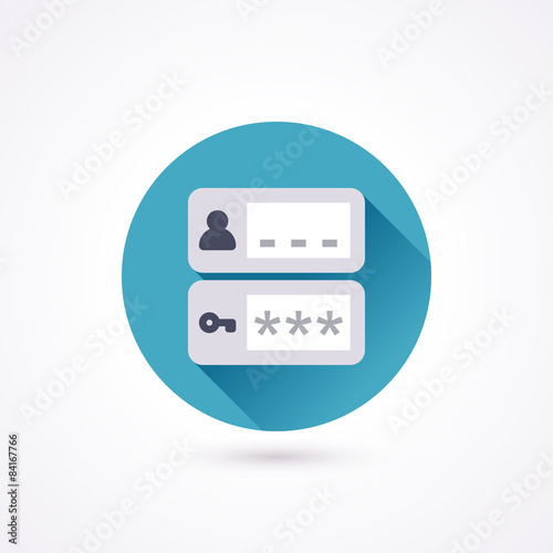 Flat icon. Login