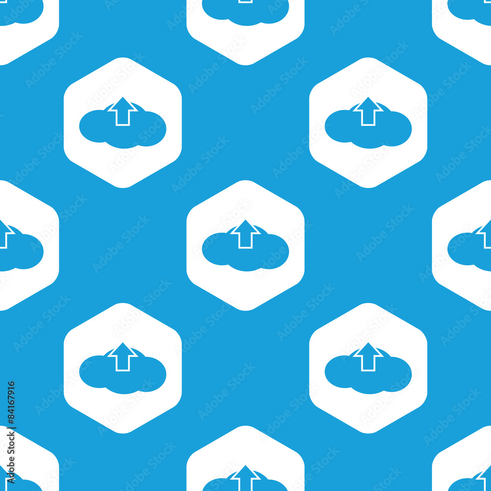 Cloud upload hexagon pattern Cloud upload hexagon pattern