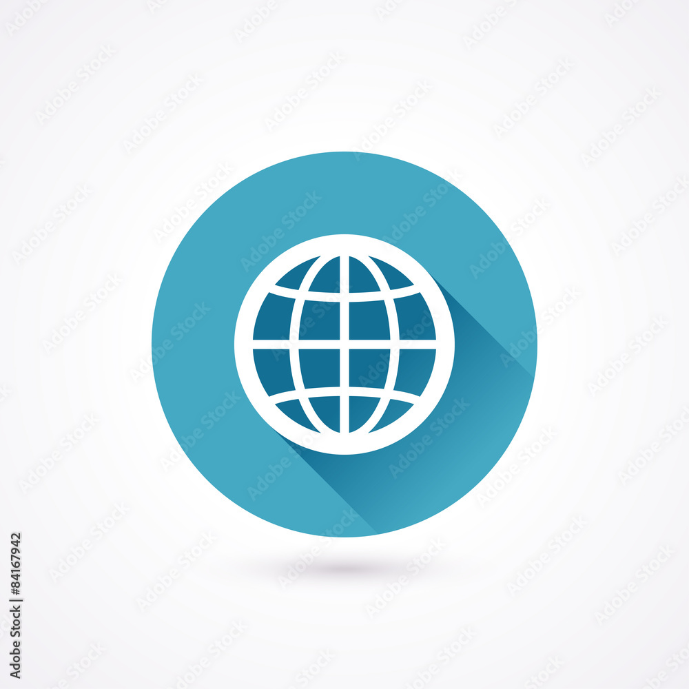 Flat icon. Globe Flat icon. Globe