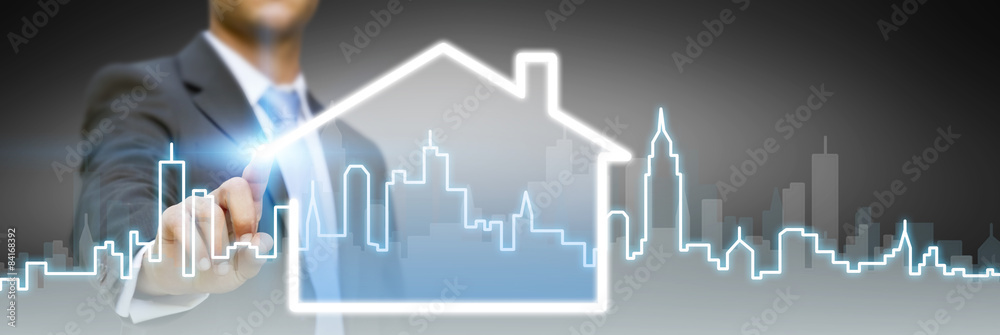 Obraz premium Businessman real estate