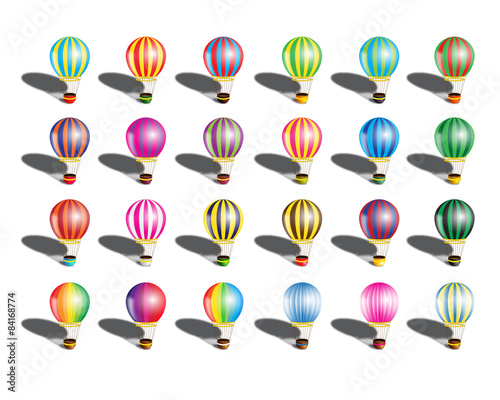 Set di mongolfiere vettoriali