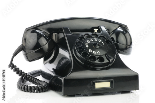 Old retro bakelite telephone. photo