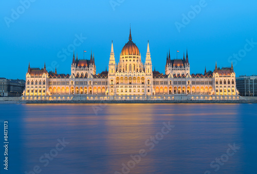 Budapest, Parliament building at night © tilialucida