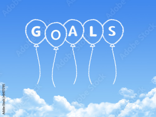 Cloud shaped as goals Message