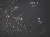 Cartina di Doha, vista satellitare, 3d, Qatar