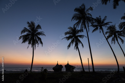 Ngwe Saung Beach sunset
