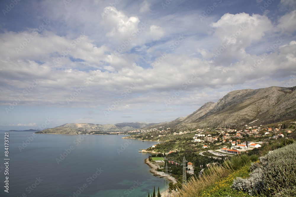 Obraz premium Adriatic Sea near Plat. Dalmatia. Croatia