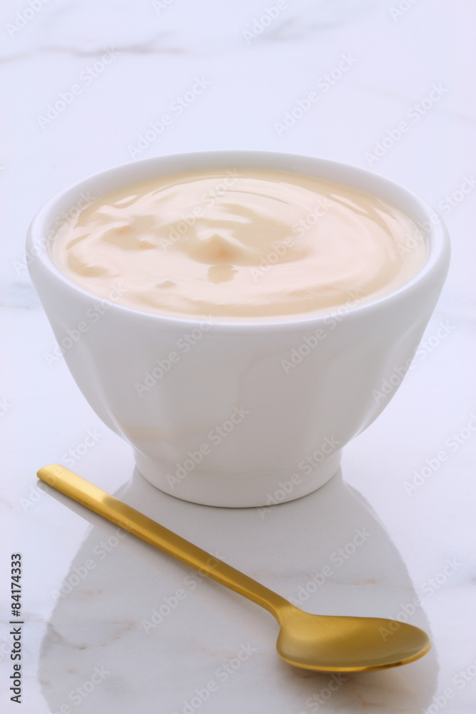 Fresh peach yogurt