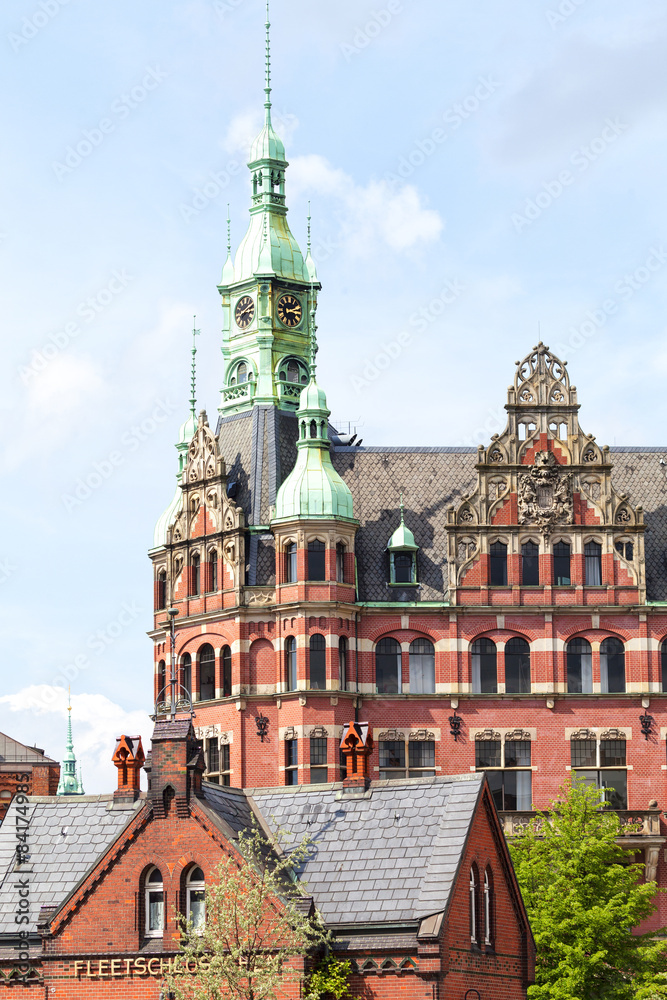 Gebäude in der historischen Speicherstadt, Hamburg, Deutschland