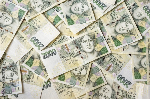 Czech money background photo