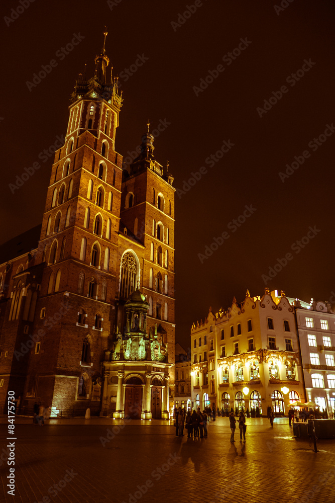 Main square at Krakow, Poland