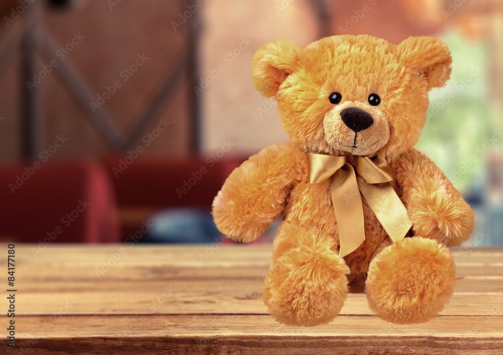 Obraz premium Teddy Bear, Stuffed Animal, Toy.