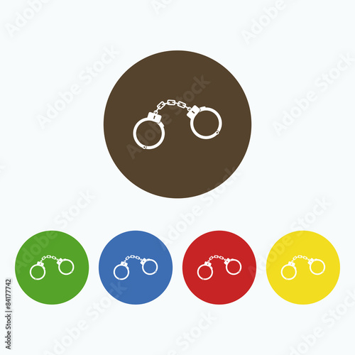 Simple icon handcuffs.