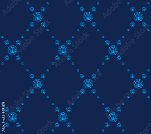 Decorative diagonal pattern of diamonds in dark blue colors