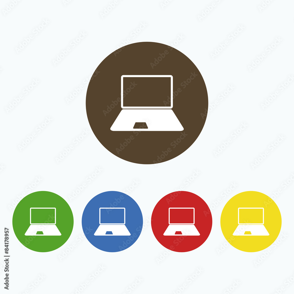 Simple icon laptop. Simple icon laptop.