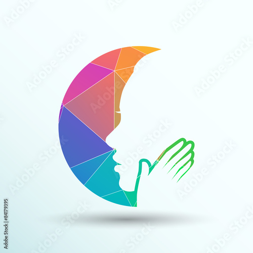 Woman face fashion girl beauty illustration vector