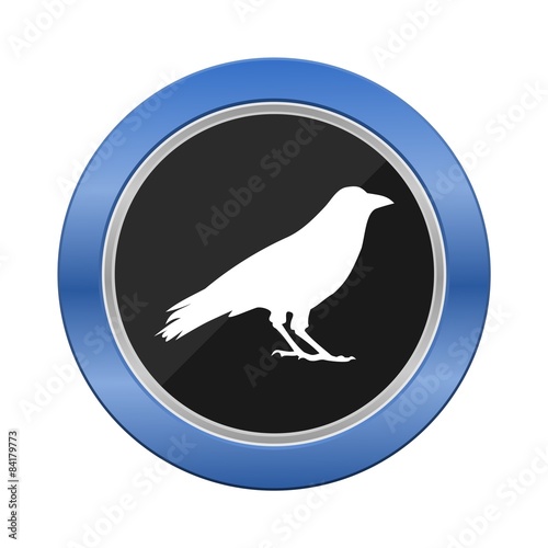 Crow Blue Button