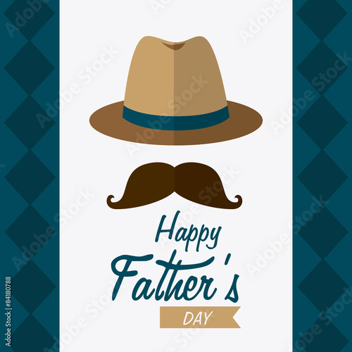 Happy fathers day card design. photo