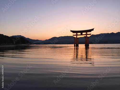 Sunset on Miyajima Torii