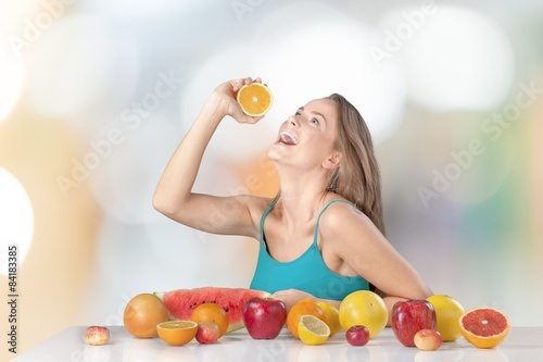 Eating, Women, Fruit.