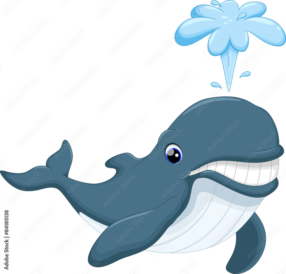 Obraz premium Cute whale cartoon